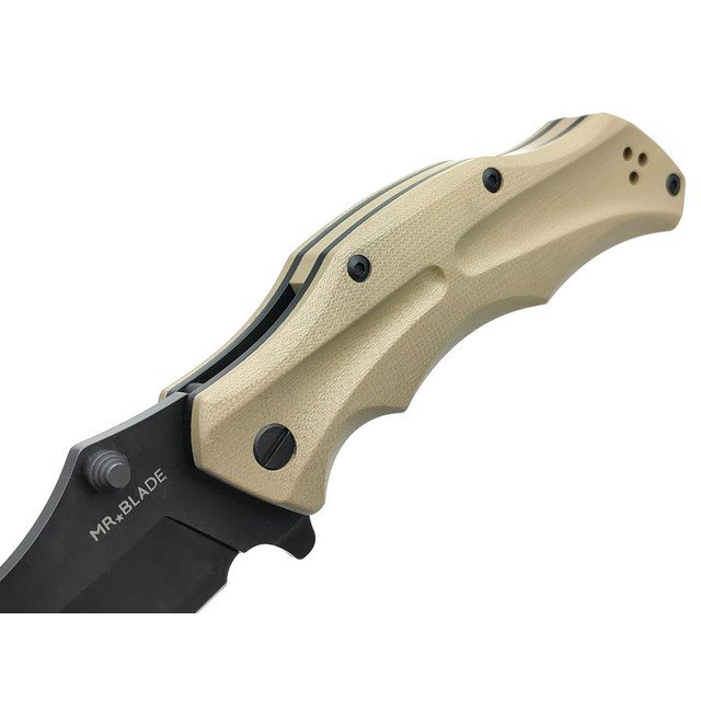 Mr.Blade нож HT-1 сталь D2 блэквош, рукоять G10 tan