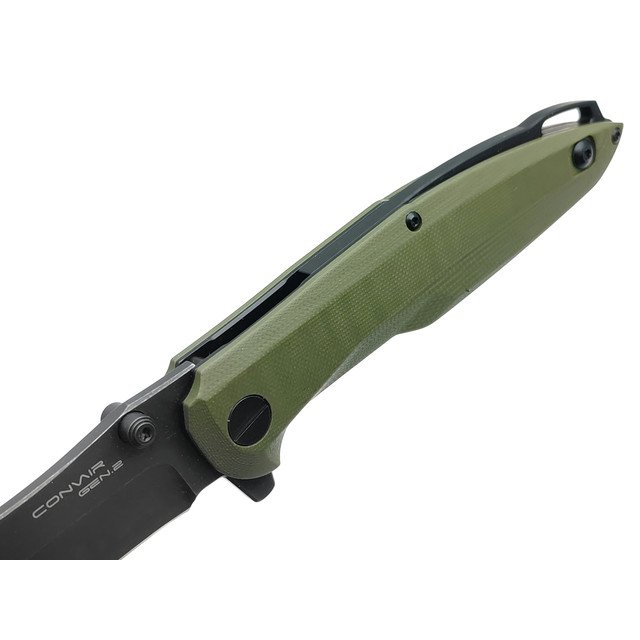 Mr.Blade нож Convair Gen.2 сталь D2 блэквош, рукоять G10 олива