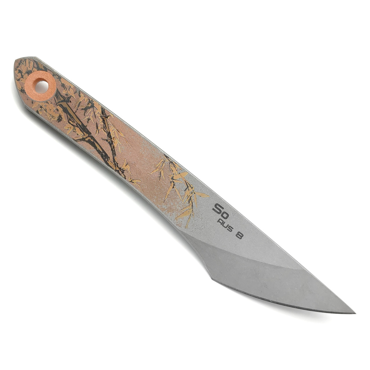 N.C.Custom нож киридаши KOI - So сталь Aus-8 стоунвош, kydex grey