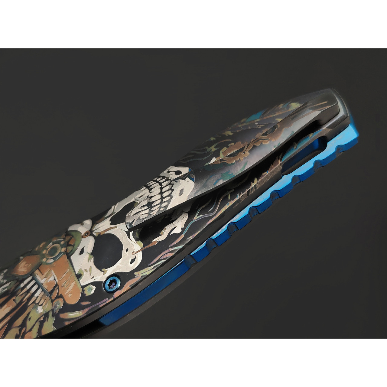 Knife Tech нож Barracuda Skull Custom Limited сталь M390, рукоять Titanium TC4