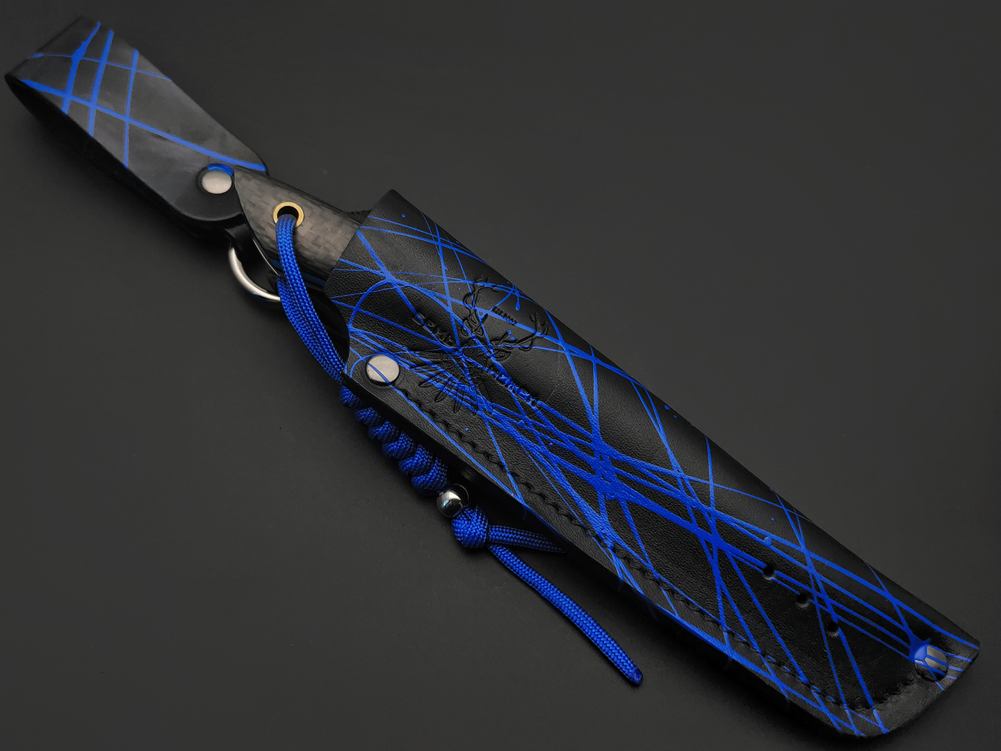 7 ножей нож Джек малый сталь PGK satin, рукоять Carbon fiber, G10 black & blue