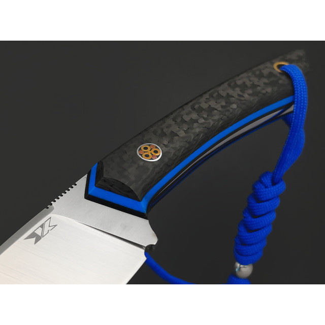 7 ножей нож Джек малый сталь PGK satin, рукоять Carbon fiber, G10 black & blue