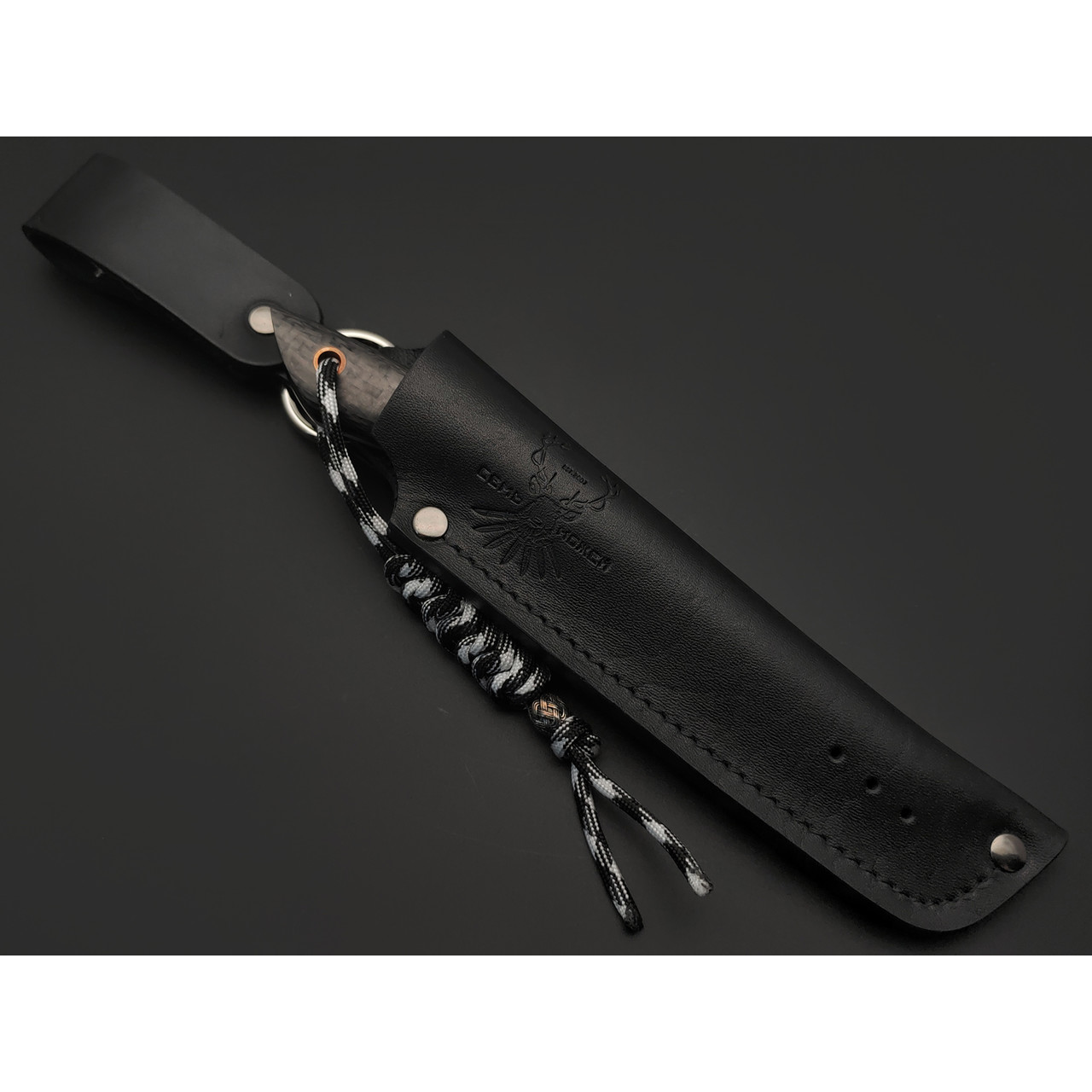 7 ножей нож Джек малый сталь N690 satin, рукоять Carbon fiber, G10 black