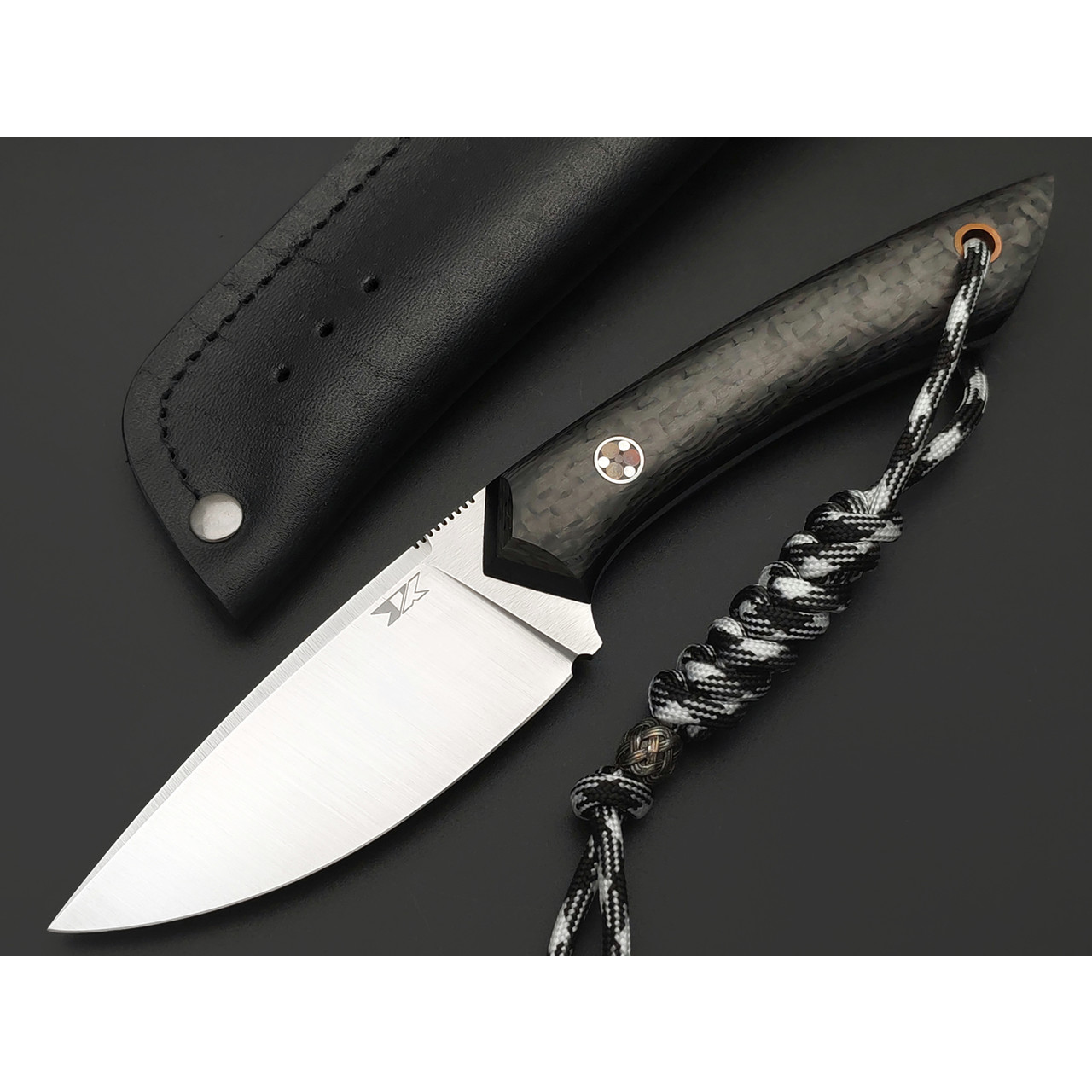 7 ножей нож Джек малый сталь N690 satin, рукоять Carbon fiber, G10 black