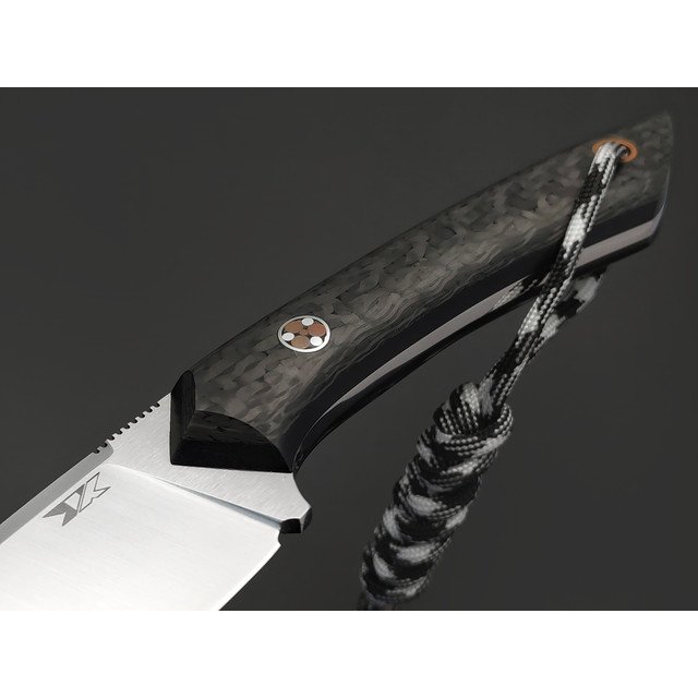 7 ножей нож Джек малый сталь N690 satin, рукоять Carbon fiber, G10 black
