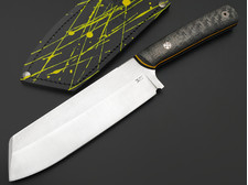 7 ножей нож МитТяпка сталь PGK, рукоять Carbon fiber, G10 black & yellow