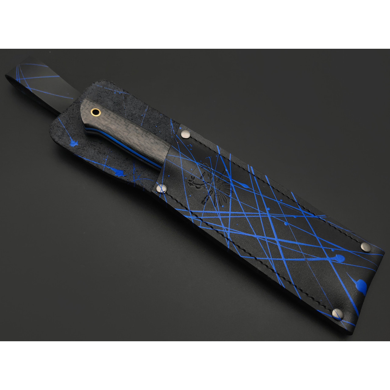 7 ножей нож ТехноПчак сталь PGK satin, рукоять Carbon fiber, G10 black & blue