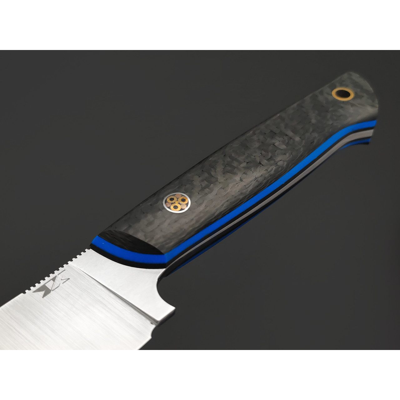 7 ножей нож ТехноПчак сталь PGK satin, рукоять Carbon fiber, G10 black & blue