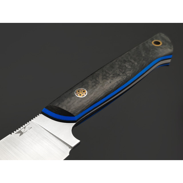7 ножей нож ТехноПчак сталь PGK satin, рукоять Carbon fiber, G10 black & blue