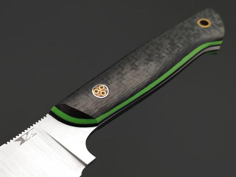 7 ножей нож ТехноПчак сталь PGK satin, рукоять Carbon fiber, G10 black & green