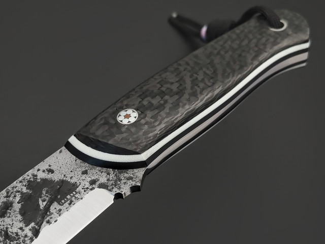 7 ножей нож Йети сталь PGK, рукоять Carbon fiber, G10 black & white