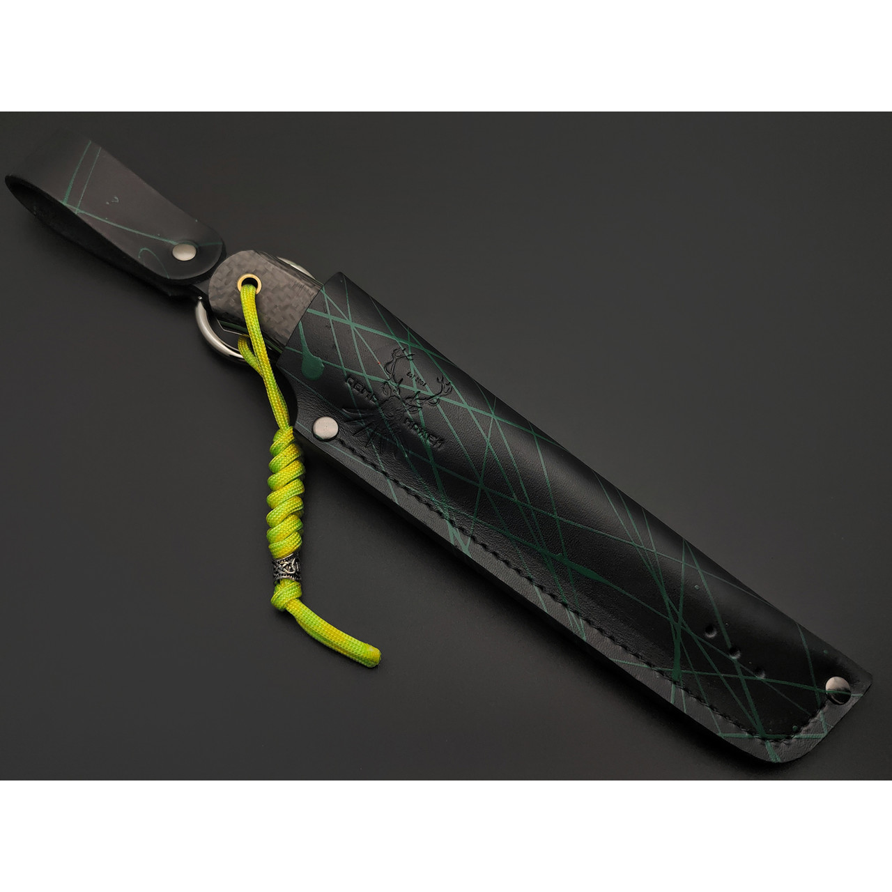 7 ножей нож Йети сталь PGK satin, рукоять Carbon fiber, G10 black & green