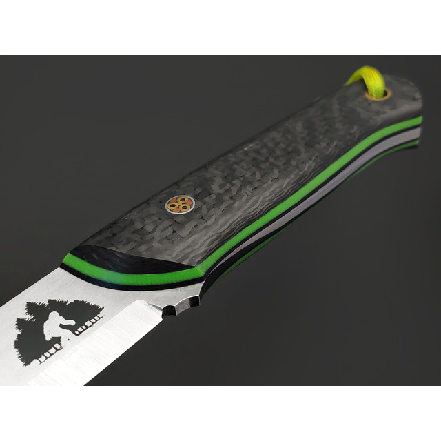 7 ножей нож Йети сталь PGK satin, рукоять Carbon fiber, G10 black & green