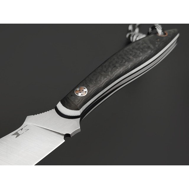7 ножей нож Канадец сталь PGK satin, рукоять Carbon fiber, G10 black & white