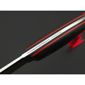 7 ножей нож Клык большой сталь PGK satin, рукоять Carbon fiber, G10 black & red