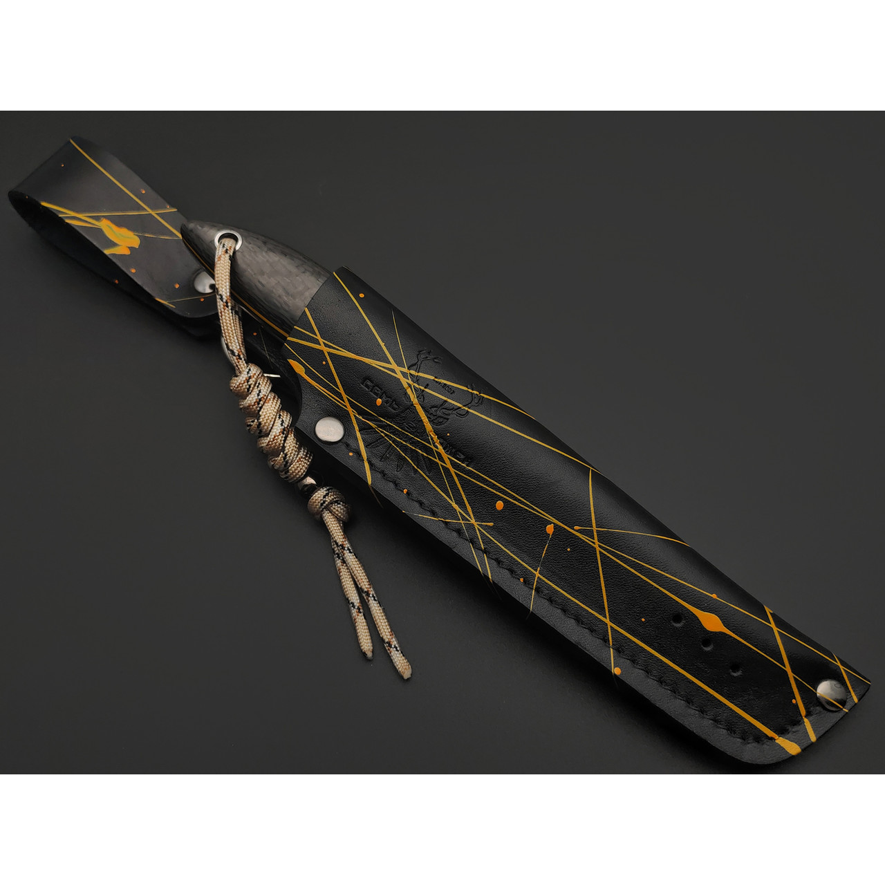 7 ножей нож Канадец сталь PGK, рукоять Carbon fiber, G10 black & yellow