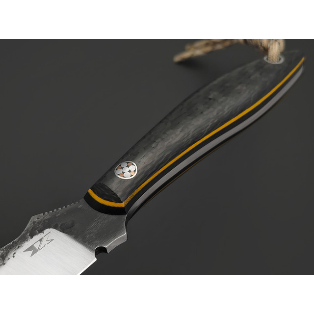 7 ножей нож Канадец сталь PGK, рукоять Carbon fiber, G10 black & yellow