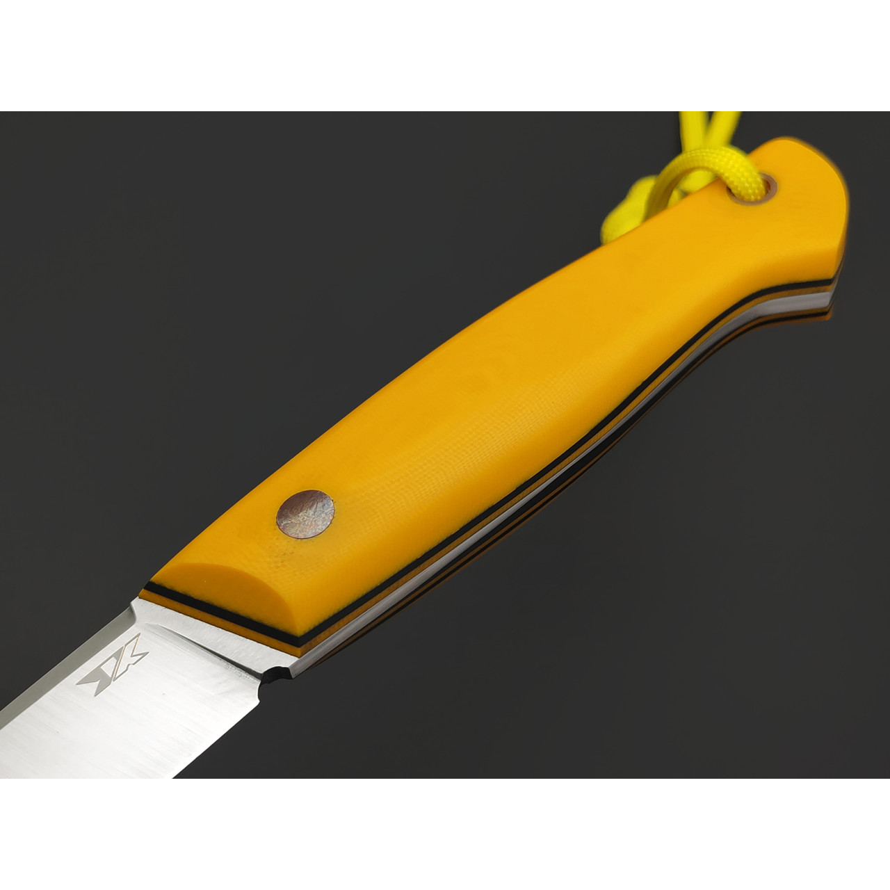 7 ножей нож Клык большой сталь Aus-10Co satin, рукоять G10 yellow & black