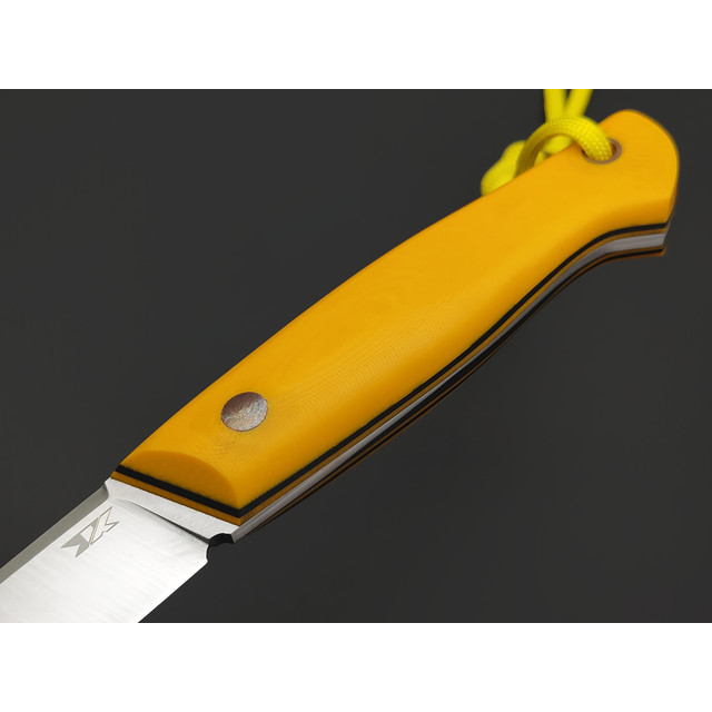 7 ножей нож Клык большой сталь Aus-10Co satin, рукоять G10 yellow & black
