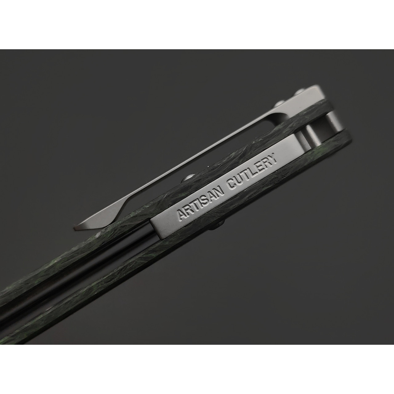Нож Artisan Cutlery Arion 1843P-DMG сталь S35VN, рукоять Carbon fiber dark matter green