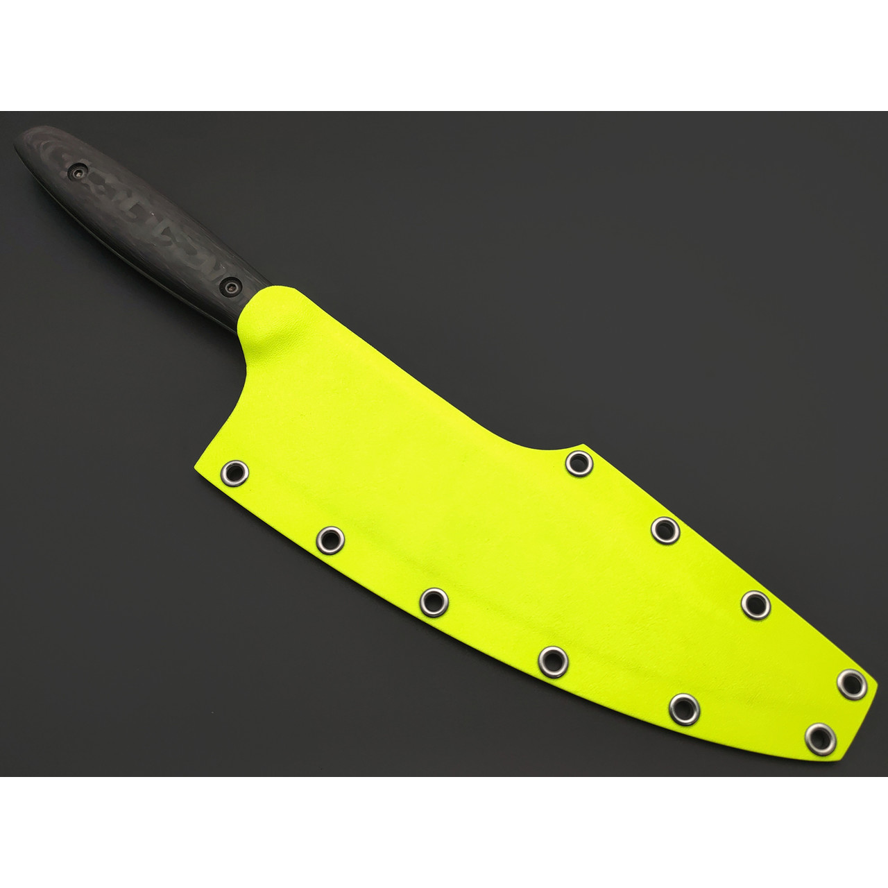 Barmaley Knives нож Piranha сталь VG-10, рукоять карбон, kydex green