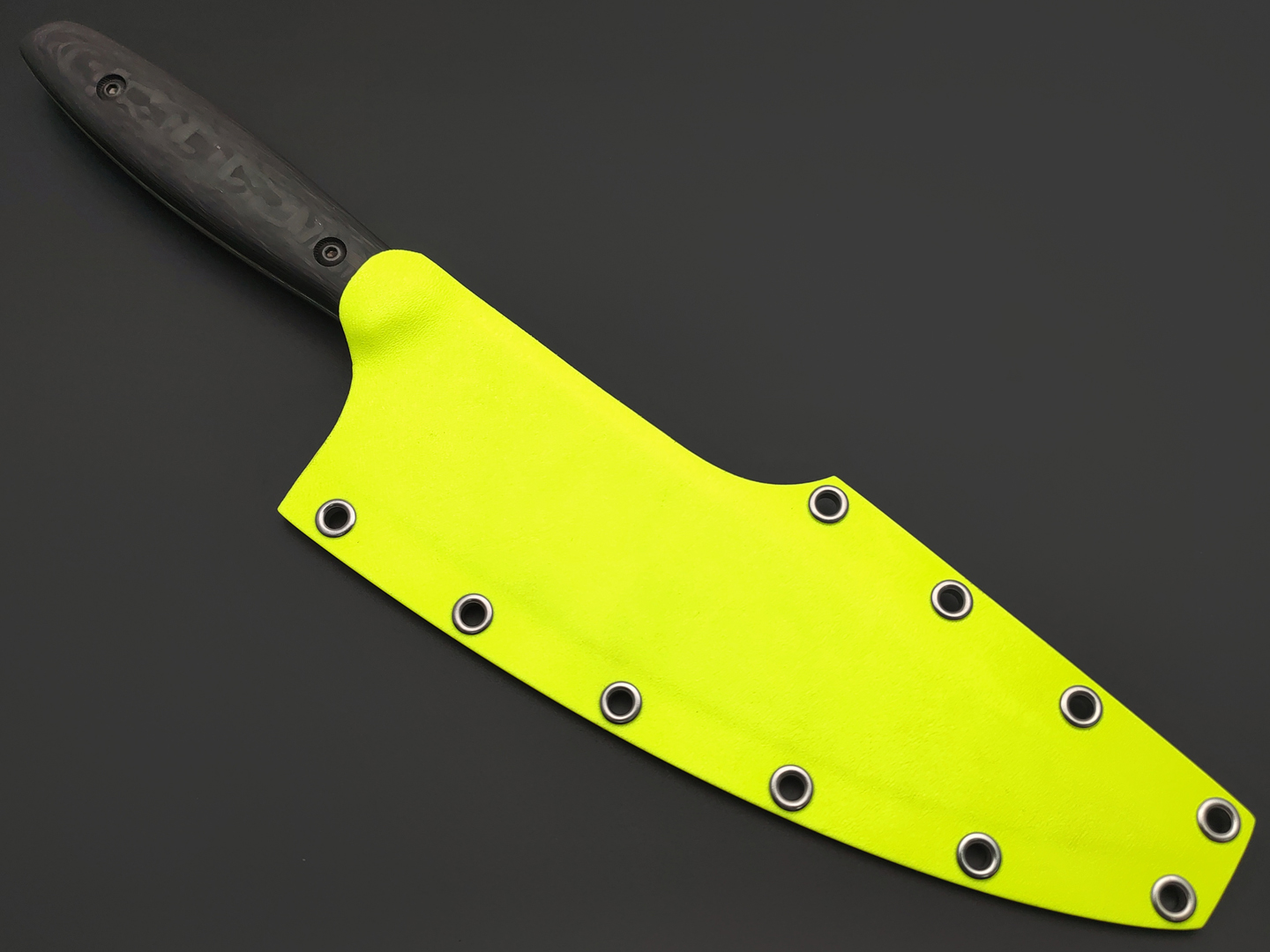 Barmaley Knives нож Piranha сталь VG-10, рукоять карбон, kydex green