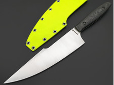 Barmaley Knives нож Piranha сталь VG-10, рукоять карбон, kydex green