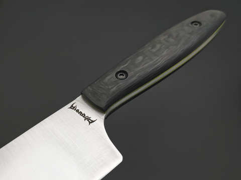 Barmaley Knives нож Piranha сталь VG-10, рукоять карбон, kydex green