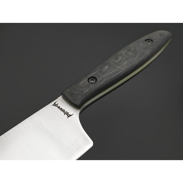 Barmaley Knives нож Piranha сталь VG-10, рукоять карбон, kydex green