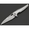TuoTown складной нож Magpie Limited Edition TMP-MK сталь M390, рукоять Crystal titanium grey