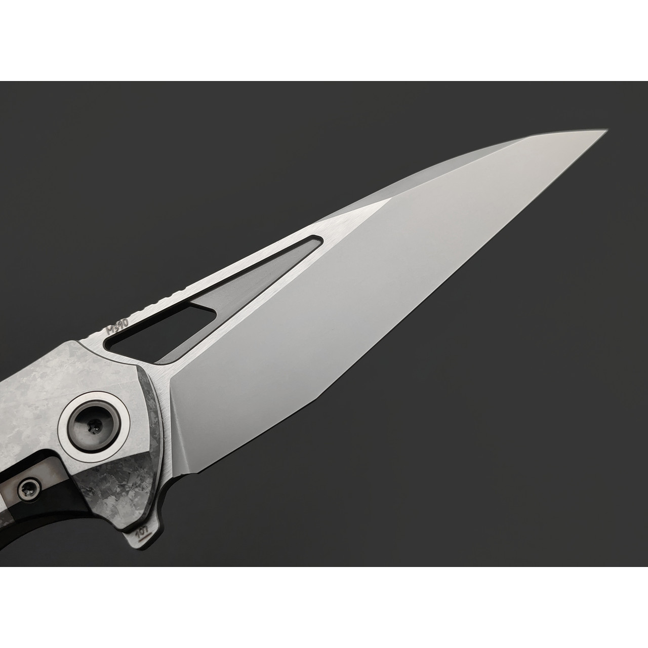 TuoTown складной нож Magpie Limited Edition TMP-MK сталь M390, рукоять Crystal titanium grey