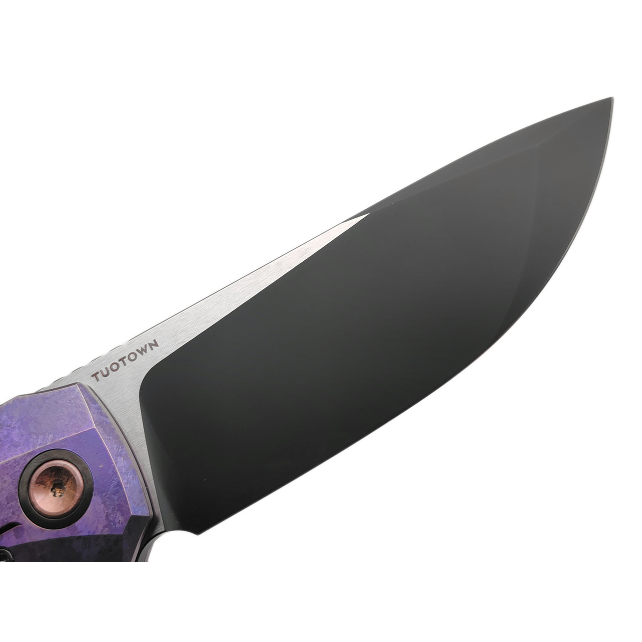 Dyag & TuoTown складной нож FCF TDG-MKP сталь TMAX DLC, рукоять Crystal titanium purple