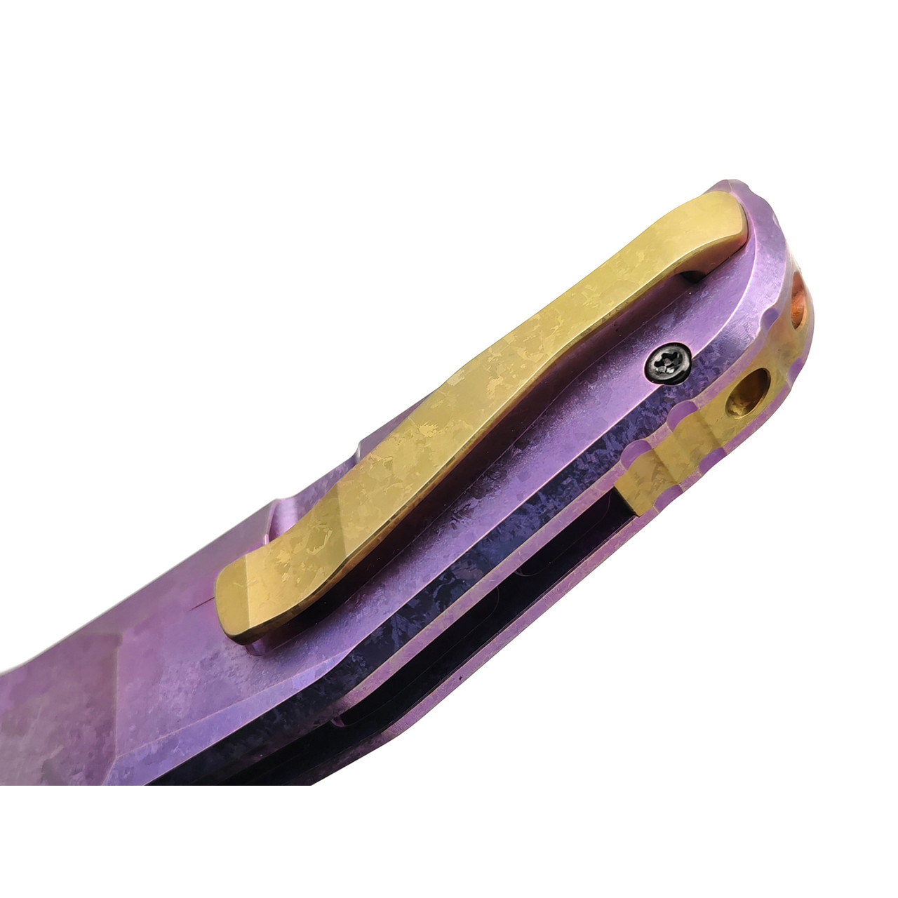Dyag & TuoTown складной нож FCF TDG-MKP сталь TMAX DLC, рукоять Crystal titanium purple