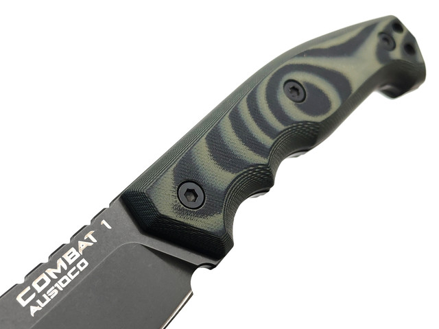 Eagle Knives нож Combat 1 сталь Aus10Co black, рукоять G10 green & orange, ножны Kydex