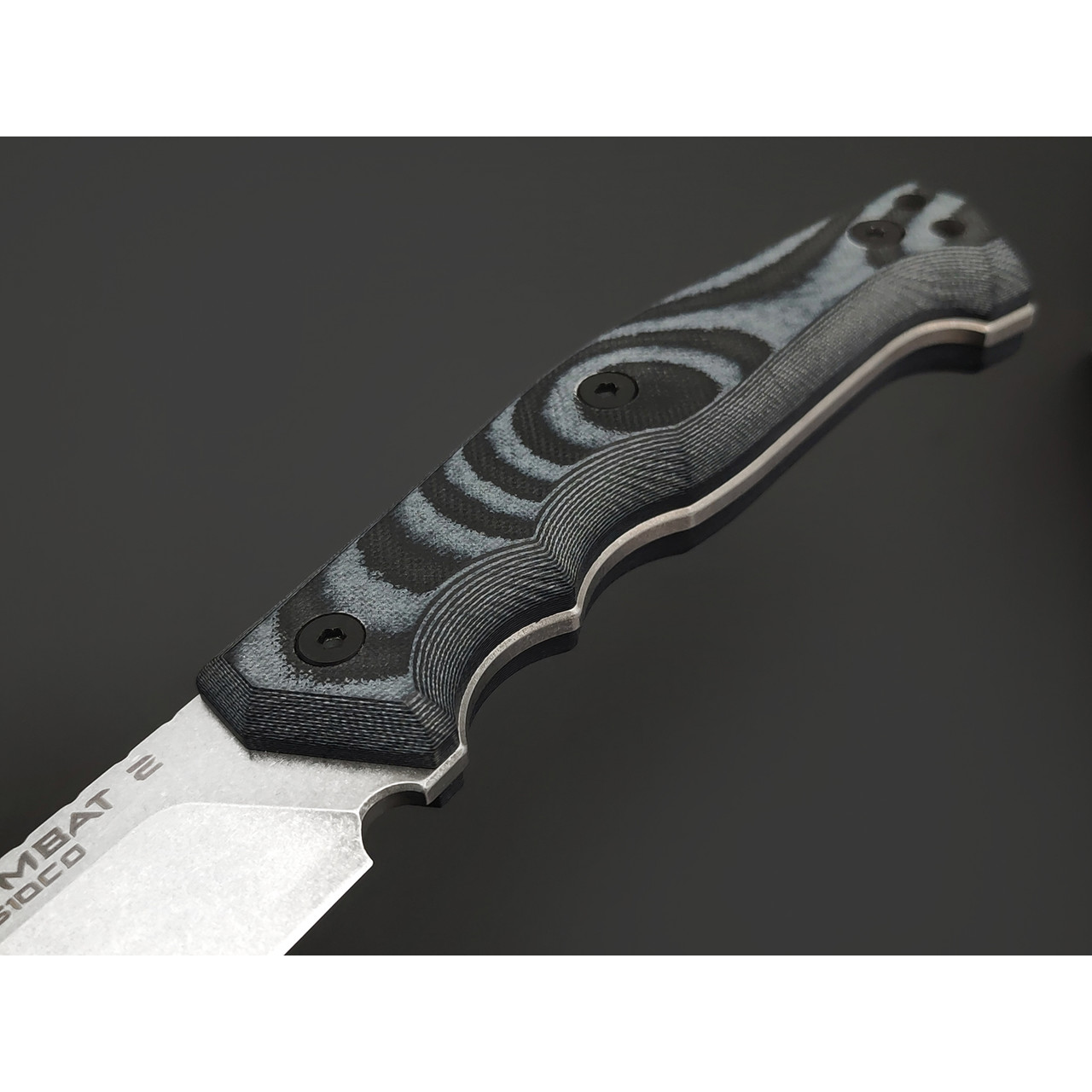 Eagle Knives нож Combat 2 сталь Aus10Co стоунвош, рукоять G10 black & grey, ножны Kydex