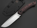 Eagle Knives нож Fisher 1 сталь Aus10Co stonewash, рукоять G10 black & red, ножны Kydex