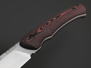 Eagle Knives нож Fisher 1 сталь Aus10Co stonewash, рукоять G10 black & red, ножны Kydex