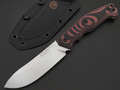 Eagle Knives нож Combat 2 сталь Aus10Co stonewash, рукоять G10 black & red, ножны Kydex