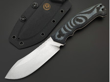 Eagle Knives нож Combat 1 сталь Aus10Co stonewash, рукоять G10 black & grey, ножны Kydex