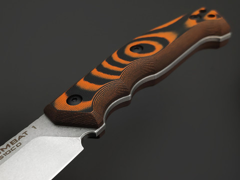 Eagle Knives нож Combat 1 сталь Aus10Co stonewash, рукоять G10 black & orange, ножны Kydex