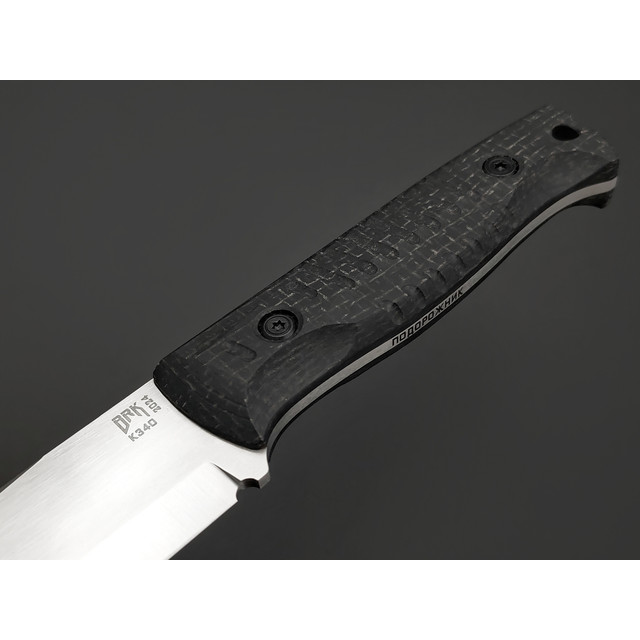 BRK нож Подорожник сталь K340 сатин, рукоять Micarta jute black