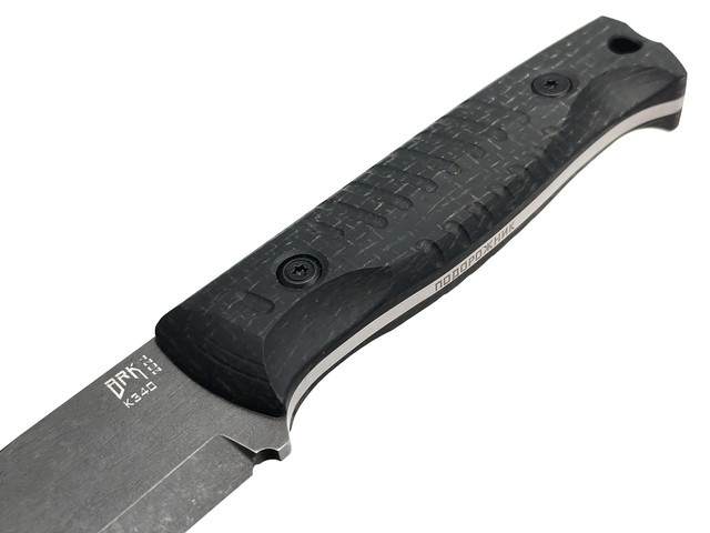 BRK нож Подорожник сталь K340 blackwash, рукоять Micarta jute black