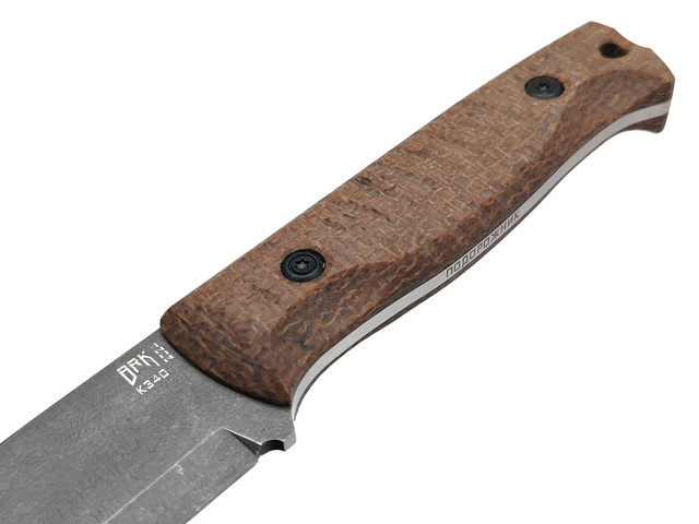 BRK нож Подорожник сталь K340 blackwash, рукоять Micarta jute brown