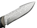 Кузница Васильева нож НЛВ157 ламинат K390, рукоять Карбон Dark Matter Silver, карбон silver, никель