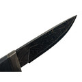 Кузница Васильева нож НЛВ171 ламинат 80CrV2, рукоять Карбон Dark Matter Silver, карбон black, никель