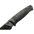 Кузница Васильева нож НЛВ171 ламинат 80CrV2, рукоять Карбон Dark Matter Silver, карбон black, никель
