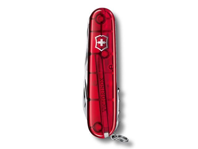 Швейцарский нож Victorinox 1.3713.T Huntsman Red Transparent (15 функций)