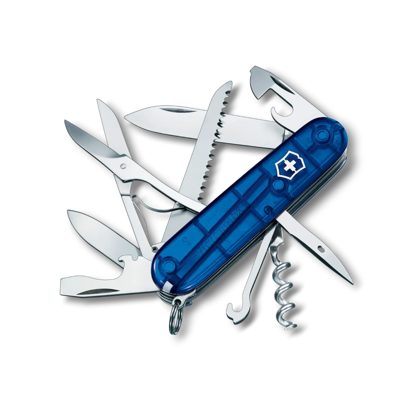 Швейцарский нож Victorinox 1.3713.T2 Huntsman Blue Transparent (15 функций)