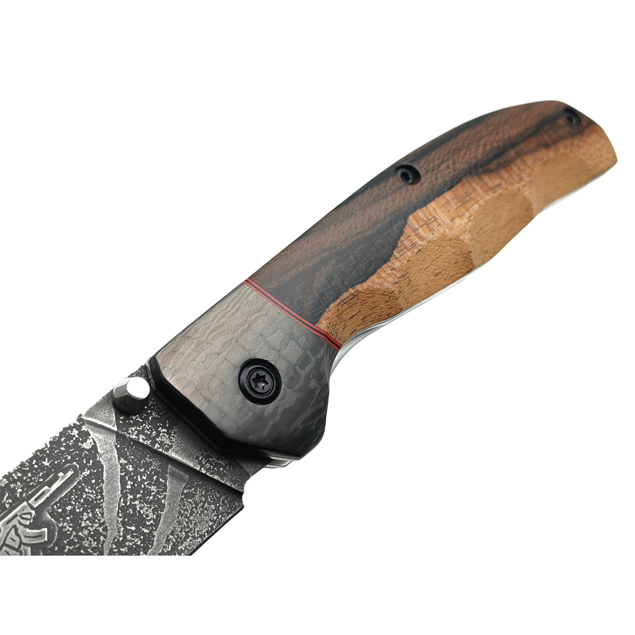Товарищество Завьялова складной нож Попутчик сталь CPR, рукоять Зирикот, carbon fiber, G10 red