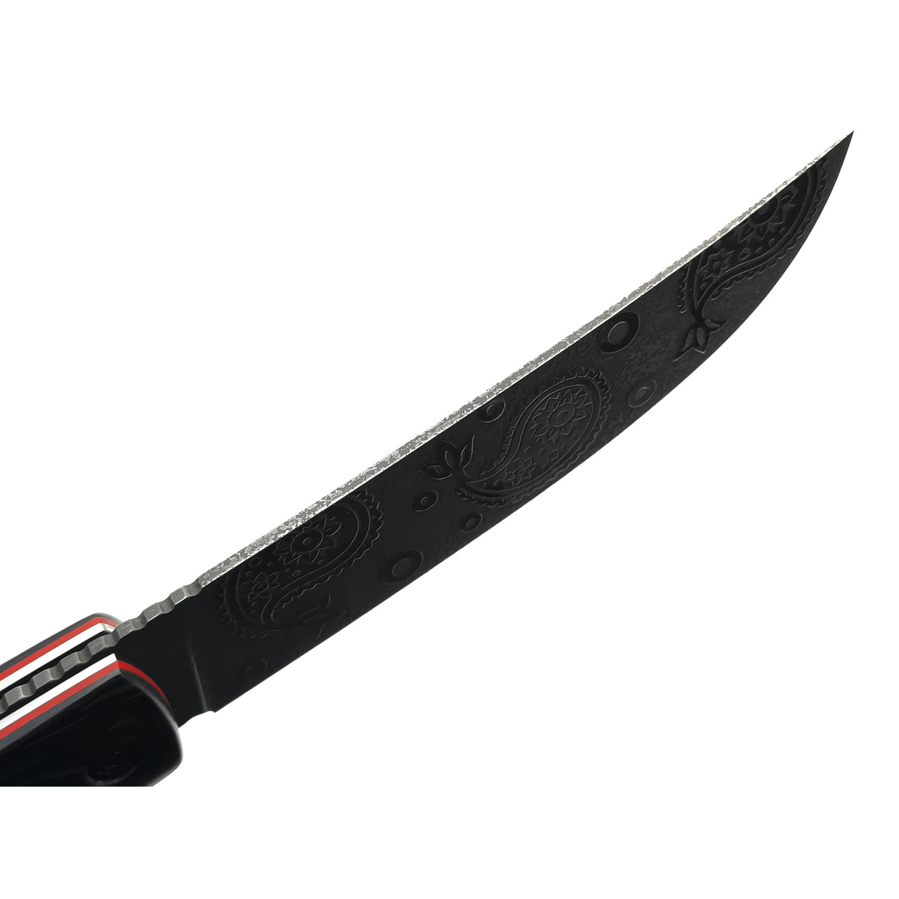 Товарищество Завьялова складной нож Пчак сталь CPR, рукоять Зирикот, carbon fiber, G10 white, blue & red
